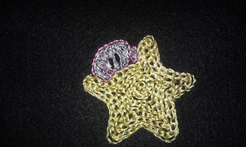 Tried different stitches for practice; embroidery is very hard!